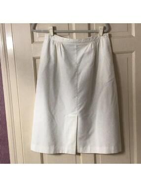Vintage white Linen Look Skirt